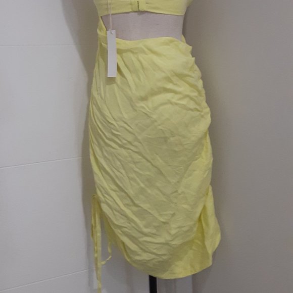 NWOT FOR LOVE & LEMONS YELLOW RANA MINI DRESS IN YELLOW - Picture 5 of 8